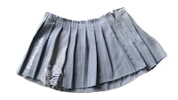 a blue pleated skirt on a white background